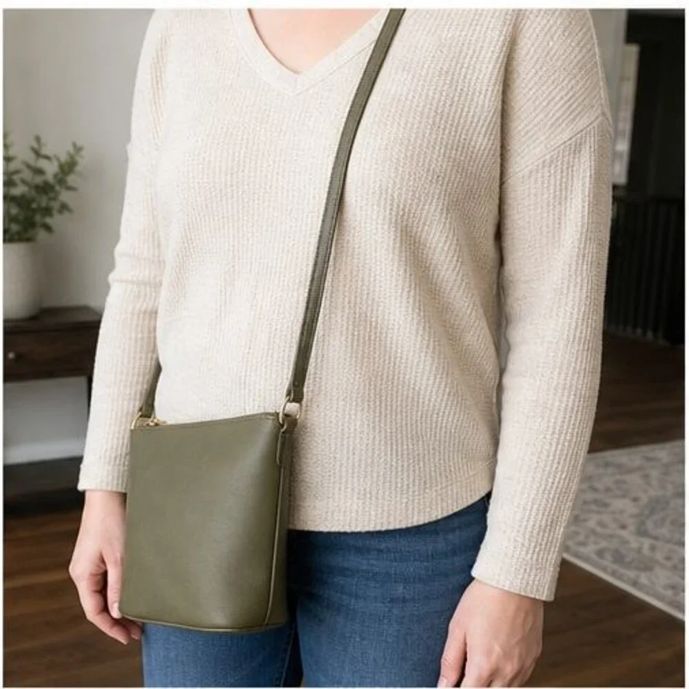 Forest Saffiano Crossbody Bag